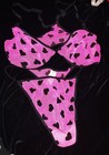 Vintage Y2K Victoria's Secret 36B Underwire Pink W Hearts Bra &Thong Set  NWOT