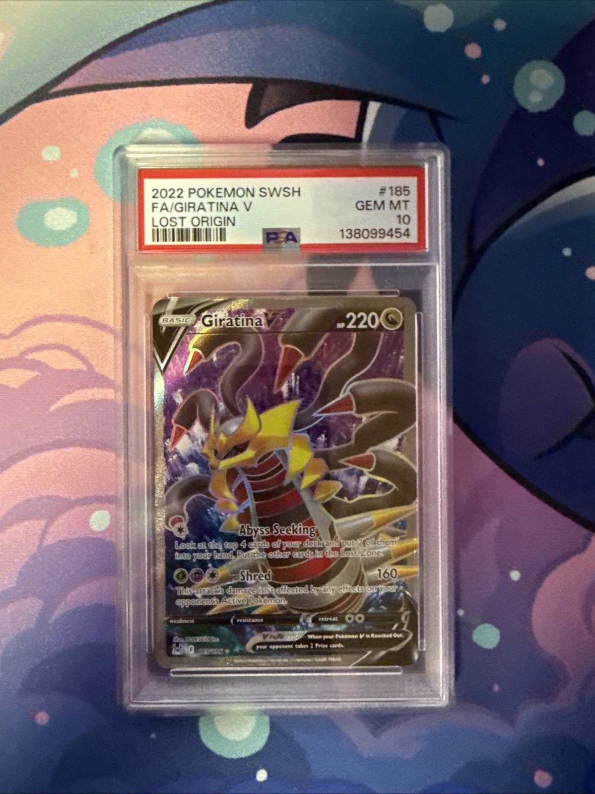 PSA 10 Giratina V (Full Art) 185/196 Swsh11: Lost Origin Holo