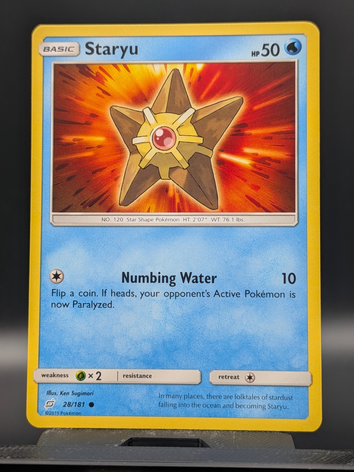 Pokemon Staryu 28/181 SM Team Up Regular Common LP A01-5