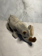 Ty Beanie Baby Spike the Rhino DOB August 13, 1996