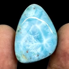 33.5 Cts Natural Larimar 28x20mm Fancy Loose Cabochon Untreated Gemstone