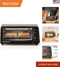 Versatile 2 Slice Toaster Oven with 15-Minute Timer & Adjustable Heat Control