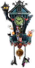 Disney Tim Burton 'The Nightmare before Christmas' Cuckoo Wall Clock – Plays ‘Th