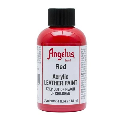 Angelus Acryl Lederfarbe rot 4oz 118ml - 064 - Neu MwSt Schuhe Sneaker Taschen