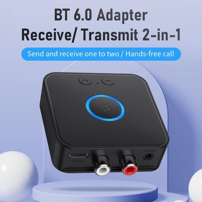 AUX/RCA Bluetooth-compatible Receiver and Transmitter 2-in-1 Smart 1-to-2 Device