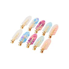 Creaseless Hair Clips Secure No Crease Styling Clips, 10 Multicolor Marble