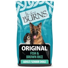 Burns Original Fish & Brown Rice Dog Food 2kg Adult Senior Sensitive Skin & Coat 9.50 per kilo