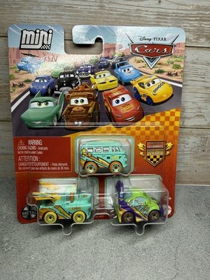 Disney Pixar Cars Mini Racers 3er Pack Race to Celebrate Fillmore Mater Wingo