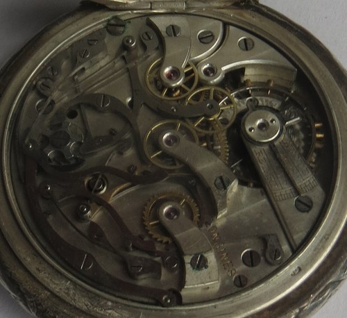 Longines Cronógrafo Reloj de Bolsillo Cara Abierta Tallada Estuche Balanza Ok. - Imagen 10 de 10