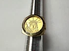 Liberty Gold Coin Ring - 1/10 Troy oz. 24k Gold Coin w/14k Gold Band - Size US6