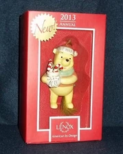 Disney Lenox 2013 Annual Pooh Ornament - "Peppermints From Pooh"  -  NIB