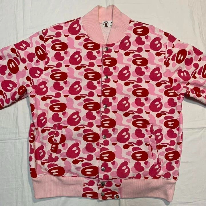 A BATHING APE Vintage Baby Milo Heart Design Zip Hoodie Parker Mens M Used