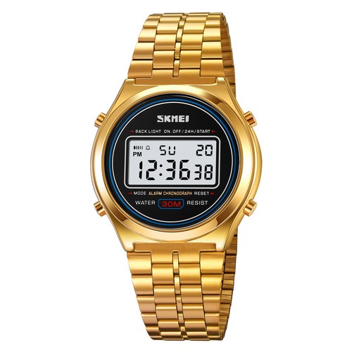 Stainless Steel Buckle Electronic Watch 30 Metres Water Resistance 74g - Zdjęcie 25 z 27