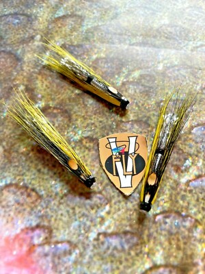 3 V Fly 1 Inch Gordons Fancy Copper Salmon Tube Flies & 3 Trebles