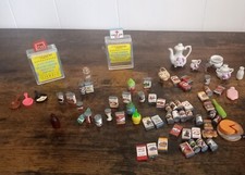 VTG MINIATURE COUNTRY STORE CANNED BOXED GROCERIES DOLLHOUSE DIORAMA CRAFTS LOT