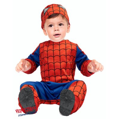Costume Carnevale Veneziano Maschietto Spider Man Uomo Ragno