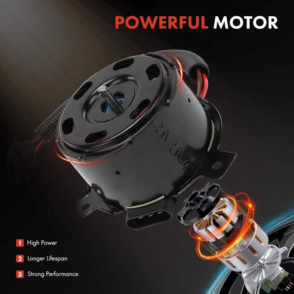 Motor de refrigeración del ventilador del radiador izquierdo para Lincoln Continental 1995 1996-2002 V8 4,6 L Foto 3 de 4