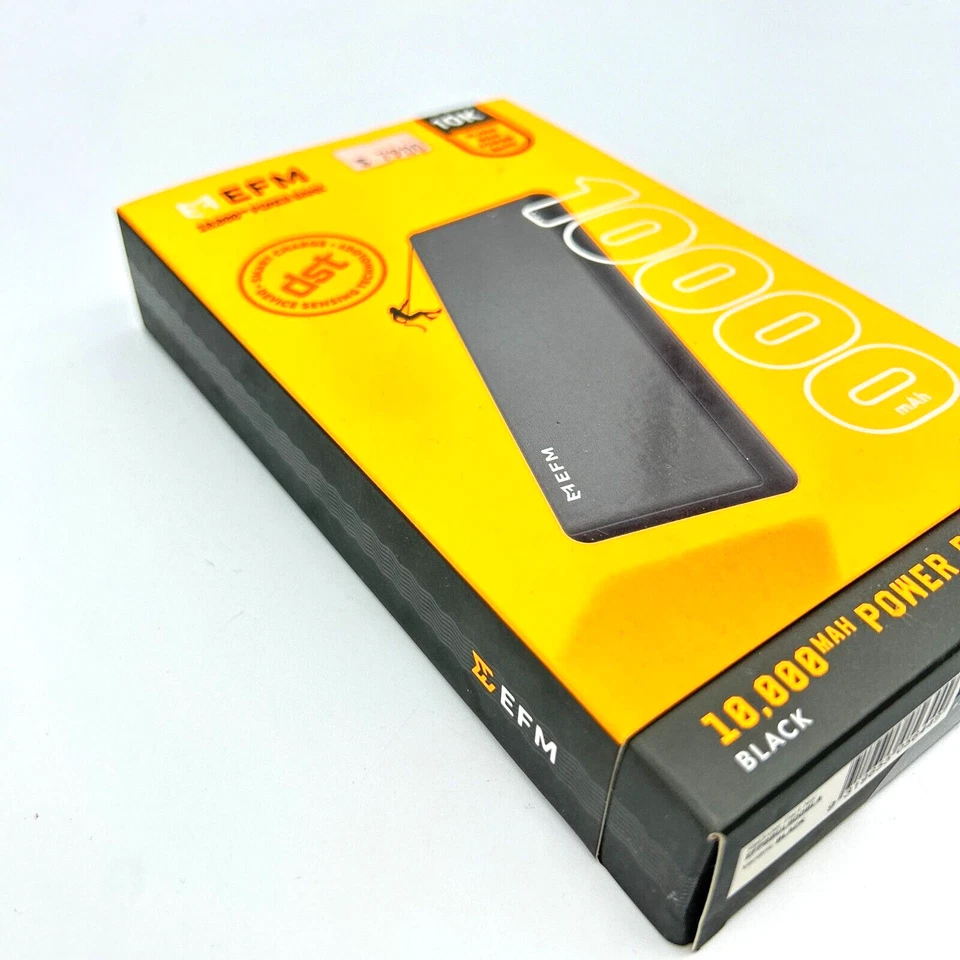 EFM 10000mAh Power Bank with Micro USB Cable - Black - Image 2 of 4