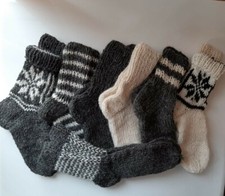 Herren Damen Schafwollsocken Socken Gr.40-43 Naturwolle 100%,handgestrickt 