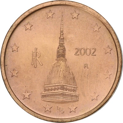 Italie, 2 Euro Cent, 2002, Rome, Cuivre plaqué acier, SPL - Photo 1/2