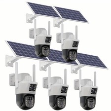 5PCS WiFi 4MP 4MP Wireless Solar Power PTZ Camera Security CCTV Surveillance