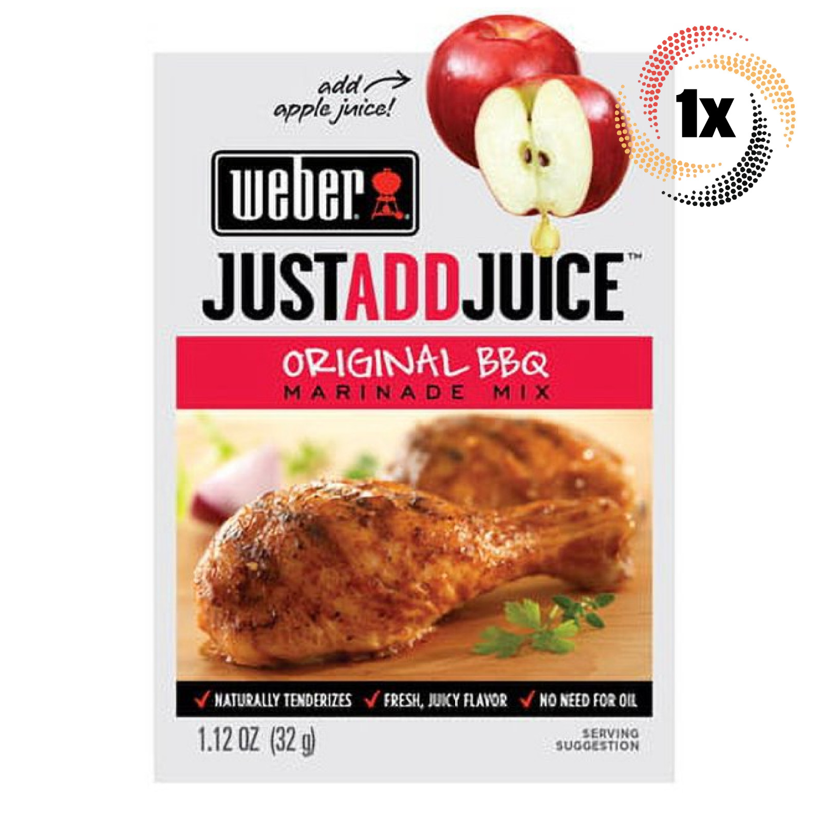 1 Пакетик маринада Weber Just Add Juice с оригинальным вкусом барбекю 112 унции 1990₽