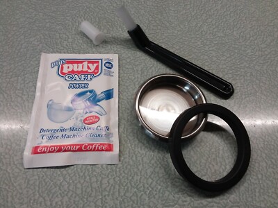 Blindfilterkorb Puly Caff 20g Bürste Gaggia Classic Group Seal Backspül Kit