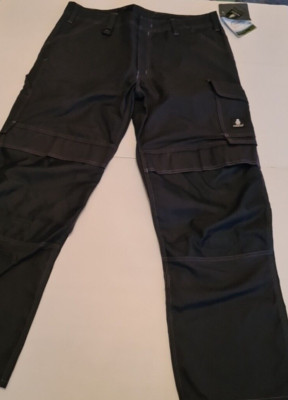Mascot Men's Houston Cargo Utility Work Pants Trousers Size 38 Black Canvas NWT