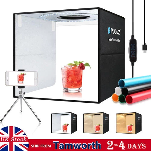 PULUZ 40cm Photo Studio Light Box for Product Photography with 3 Color Dimmable