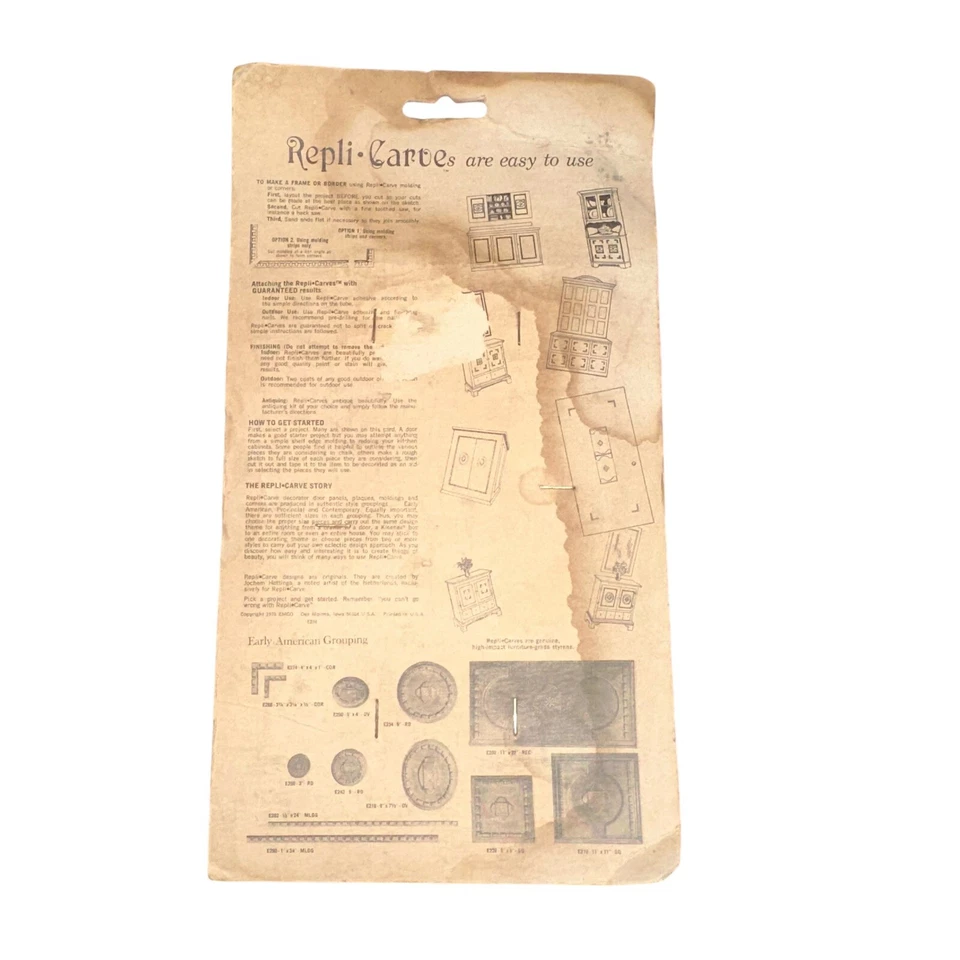 Apliques de muebles de madera sintética de colección proyecto artesanal mediados de siglo reparación placa decoración Foto 2 de 4