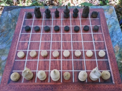 HYPER RARE ANTIQUE jeu d'échecs chess set dit LYON EPOQUE 1750/80 EUR 2.000,00 - FR