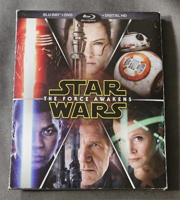 STAR WARS THE FORCE AWAKENS (Blu-Ray & DVD, 2016) - Harrison Ford Mark Hamill