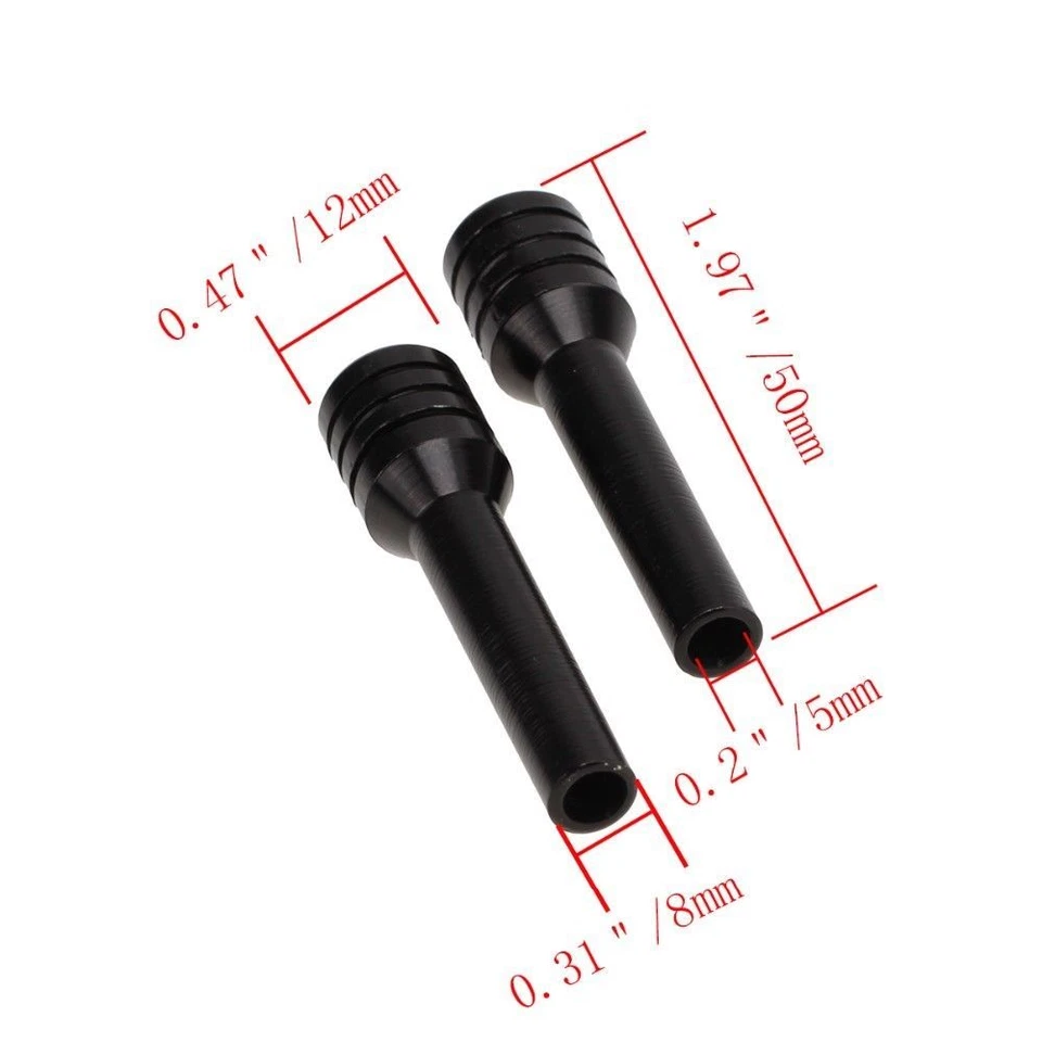 2x Acessórios pretos para tampa de pinos de trava de porta interna automática para carro - Imagem 3 de 4