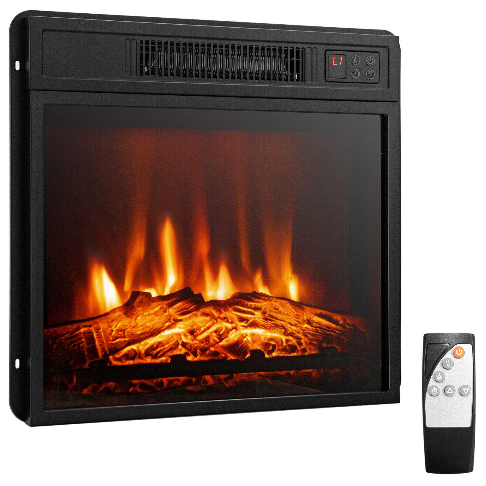 Costway EP24205 18 inch 1400W Wall Mount Electric Fireplace for