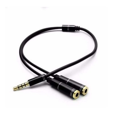 3.5mm AUX Audio Mic Splitter Kopfhörer Kopfhörer Adapter 1 Stecker auf 2 Buchsen