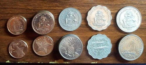Bahamas Lot of One Hundred Twenty (120) Coins- Fine Quality, Historic Currency!