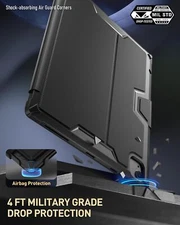 Poetic For Apple iPad Air 13 2024 Case Stand Folio With Built-in Screen Black