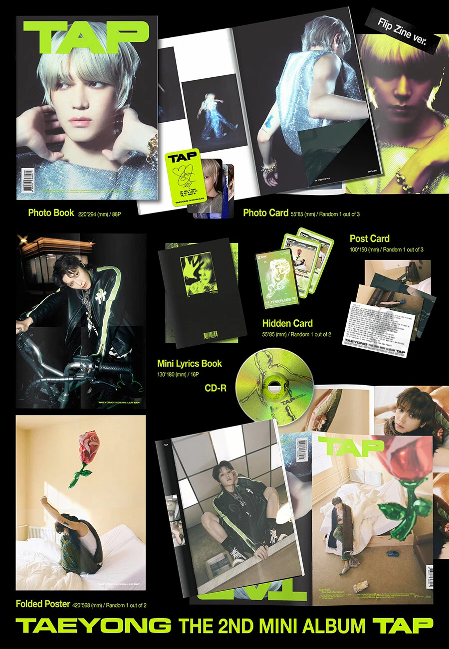 NCT TAEYONG TAP 2nd Mini Album FLIP ZINE Ver/ CD+2 Book+Poster+3