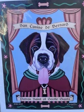 🔥 Retro Pets Dog • Krista Brooks • Patron Saint Of St Bernard • 8x10 Print