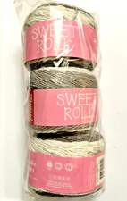 3 pk Premier Sweet Roll Yarn SILVER SWIRL Striping Acrylic Lot 3748 5 oz 245 yds