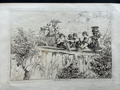 Costume Di Tivoli Lazio B.Pinelli Aquaforte 1809 Lavatrici