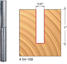 1/4" Double Flute Straight Bit