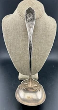 William Rogers Silver-plate  Punch Soup Ladle Large 11”  Ornate Carnations