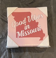 Good Vibes In Missouri 6”x6” Pink Canvas Locker Dorm Desk Aesthetic STL KC MO 🔥