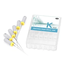 6pc/set Dental Stainless Steel Hand Use Endo Root Canal File K-File 25mm #08
