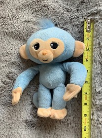 10" Fingerlings Baby Monkey Blue w Sound Bendable Arms & Legs Plush Toy Rare