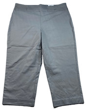 JM Collection Capri Pants Womens Size Xlarge Gray Straight Leg Tummy Control New