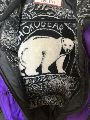 Vintage Choko Bear Sherpa Lined Zip Up Winter Jacket Women's Size