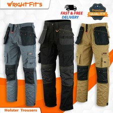 WrightFits Cargo Mens Work Trousers Combat Heavy Duty Knee Pads Multi Pockets AP