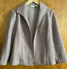 WOMENS CHICO'S BLAZER JACKET SIZE 1 TAUPE